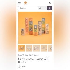 Gently Used Uncle Goose ABC blocks